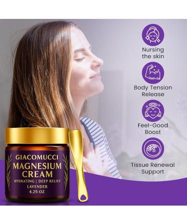 Magnesium Cream for Nighttime Relief - Magnesium Chloride Body Balm - Fast Absorbing Leg, Arm & Chest Lotion - Sleep Support & Wellness Recovery -Safe for Kid - Lavender - Buy Online on GoSupps.com