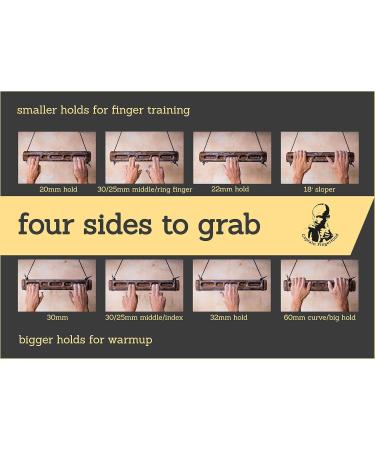 Captain Fingerfood Climbing Board Hangboard 180 44cm Training Board for Enhanced Grip & Strength International Shipping - Buy Online on GoSupps.com