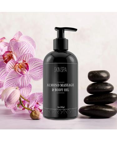 Premium Almond Massage & Body Oil 16oz - Nourishing Natural Moisturizer for All Skin Types | Shipping Worldwide - Buy Online on GoSupps.com