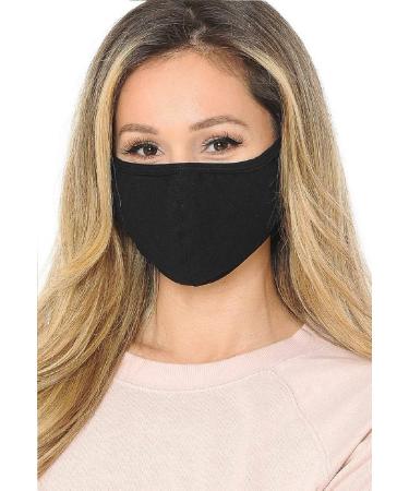 Komonee Cotton Black Face Mask | Washable & Reusable Cloth Mouth Cover | Dustproof Protection for Men & Women | Indoors & Outdoors | Cycling & Skiing - Buy Online on GoSupps.com
