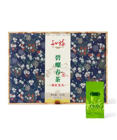 Green Tea Biluochun Tea Small Packages Strong Fragrance Fruity Jiangsu Chinese Green Tea with Gift Box for Guests Receiving
