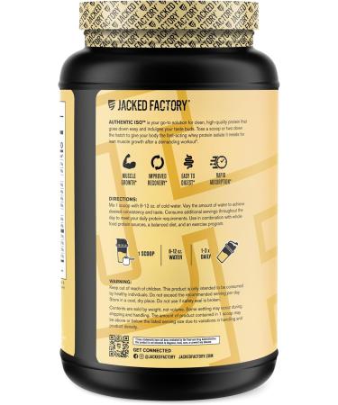 Jacked Factory Authentic ISO Grass Fed Whey Protein Isolate Powder - Low Carb Non-GMO Muscle Building Protein w/No Fillers Post Workout Recovery Vanilla - Buy Online on GoSupps.com