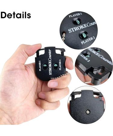 Rovepic 2 Pack Golf Score Counter - Mini Square Handy Shot Count Tool with Key Chain - Plastic Golf Training Aid - Buy Online on GoSupps.com