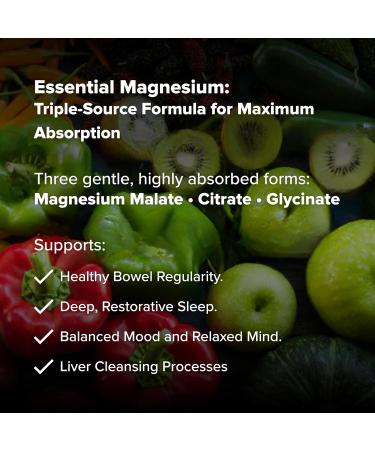 Essential Magnesium by Dr. Rajsree | Supports Restful Sleep Muscle Relaxation & Healthy Bowel Regulation | Contains 3 Forms of Highly Absorbable Magnesium | 180 Capsules - Buy Online on GoSupps.com