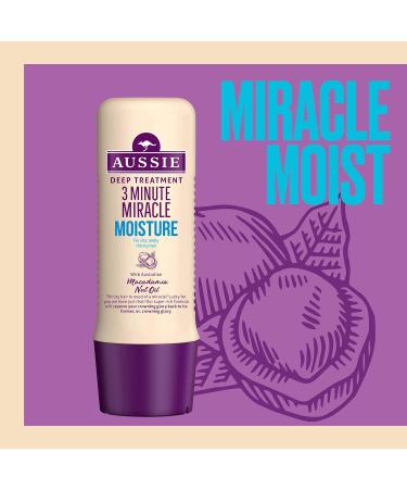 Aussie 3 Minute Miracle Moisture Deep Treatment Conditioner 250ml - Intense Hydration for All Hair Types | International Shipping Available - Buy Online on GoSupps.com