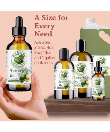 Buy Bella Terra Pure Avocado Oil 1 Gallon for Skin & Hair Nourishment Hydration & Shine Enhance | International Shipping Available - Buy Online on GoSupps.com