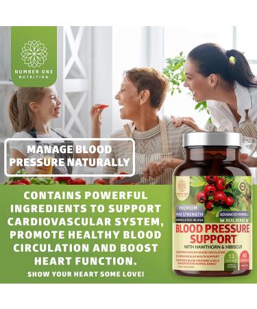 2-Pack N1N Premium Blood Pressure Support with Hawthorn & Hibiscus | Cardiovascular Supplement 180 Caps - Buy Online on GoSupps.com