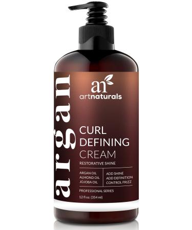 ArtNaturals Curl Defining Cream - Curls Moisturizer & Enhancer w/Almond  Jojoba & Argan Oil & Natural Frizz Control - for Wavy & Curly Hair Products - Sulfate Free - 12 Oz for Women and Men (ANHA-1201)