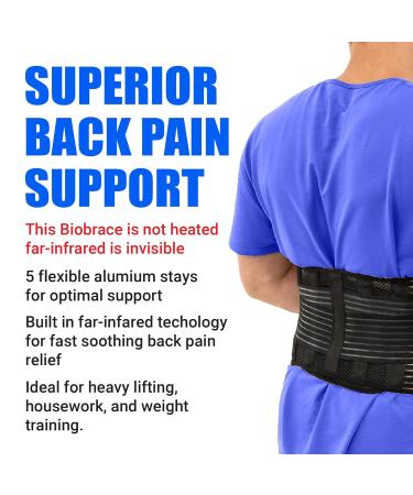 Buy BioBrace Lumbar Back Brace for Pain Relief - Far-Infrared Technology for Men & Women (Large) - International Shipping Available - Buy Online on GoSupps.com