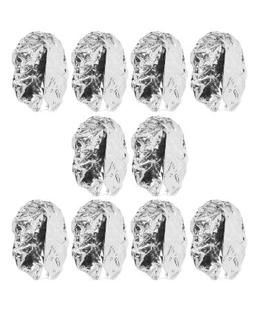 PRETYZOOM 10 pi ces Lot de Bonnets Cheveux Aluminium Chauffants lastiques Protection Thermique pour Soins Capillaires Maison et Salon Unique Adaptable