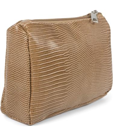 styleBREAKER Women's Brown Crocodile Look Beauty Bag | Cosmetic & Makeup Organizer - Product 02013018 - Buy Online on GoSupps.com