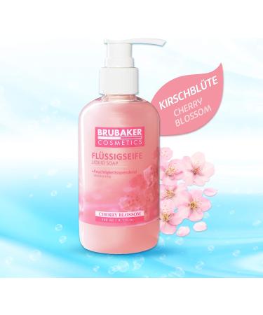  BRUBAKER BRUBAKER Cosmetics Liquid Soap - Cherry Blossom - For Hygienically Clean Hands - Extra Gentle Formula and Hydrates - Pack of 3 x 240 ml - Buy Online on GoSupps.com