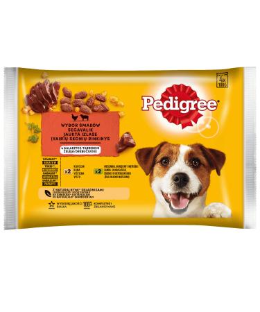 PEDIGREE Adult Chicken & Lamb in Jelly - Wet food for adult dogs - 4 x 100 g