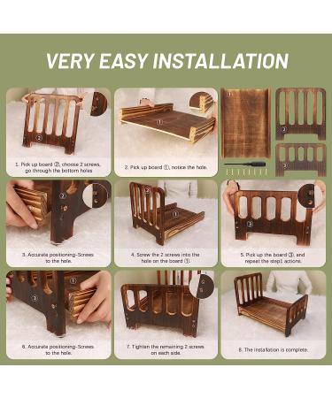 M&G House Brown Wooden Newborn Photography Prop Bed | Vintage Baby Photo Shoot Accessory - Buy Online on GoSupps.com