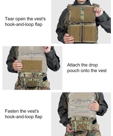 OneTigris PLUS1S Dump Pouch | Tactical Fanny Pack for Vest & Chest Rig | Multicam - Buy Online on GoSupps.com