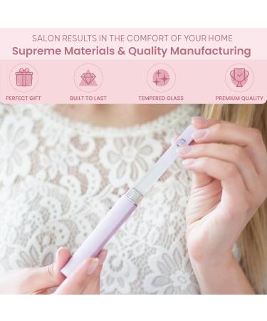 Belle Crystal Glass Nail File - Professional Salon Filing Tool for Natural Nails - Pastel Lilac 2mm - Buy Online on GoSupps.com