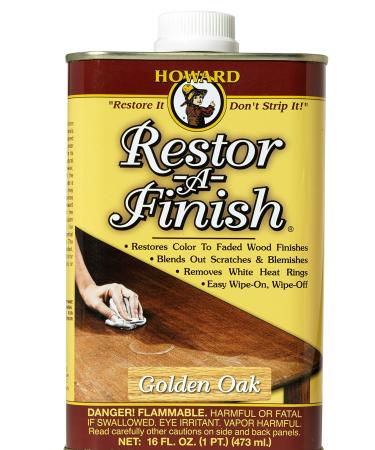 HOWARD RF3016 Restor-A-Finish, 16 oz, Golden Oak