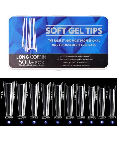 Nail Art Nail Piece Medium and Long Full Set of Transparent Pressure Nail Soaked Soft Gel Nail Tip Extension Professional Acrylic Fake Nails (changniu) - Buy Online on GoSupps.com