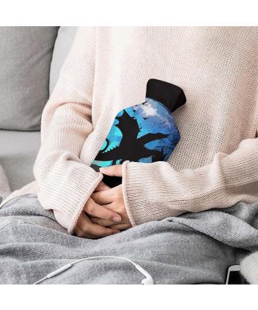 Dinosaur Hot Water Bottle with Plush Cover - Perfect Hand Warmer for Adults & Kids | 26.5x15.3cm | International Shipping - Buy Online on GoSupps.com