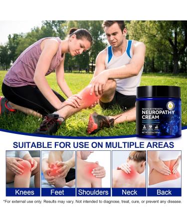 Neuropathy Cream for Feet Legs & Hands Lightweight Plant-Based Formula with Cooling Comfort 4 oz - Buy Online on GoSupps.com