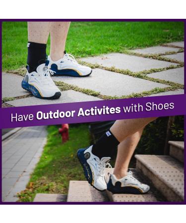 AFO Foot Drop Brace - Adjustable & Breathable Orthosis for Walking Sleeping MS & Stroke Relief - Pain Relief for Men & Women (Right - Buy Online on GoSupps.com