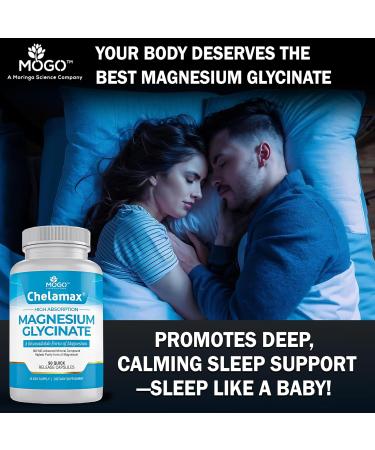 Chelamax Magnesium Glycinate.Dead Sea Sourced 100% Chelated Magnesium for Sleep Support Muscle Cramps Bone Health. Made in USA 3rd Party Tested Heavy Metal Free Glicinato de Magnesio Capsules. 90 Count (Pack of 1) - Buy Online on GoSupps.com