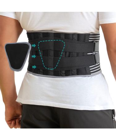 KONSEDIK Back Braces for Lower Back Pain Relief,Back Support Belt for Women&Men,Anti-skid&Breathable Lumbar Support with Lumbar Pad,for Back Pain,Herniated Disc,Sciatica,Scoliosis,Strain(Large)