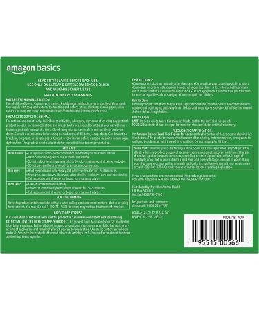 Amazon Basics Flea and Tick Topical Treatment for Cats 1.5lbs+, 3 Doses - Buy Online on GoSupps.com
