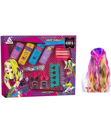 koolbitz Fashionable Kids Styling Temporary Hair Chalk for Girls Washable & Accessories Washable Dye Hair Colour with Nail Polish Birthday and Gift for Girls Hair Chalk Set - Buy Online on GoSupps.com
