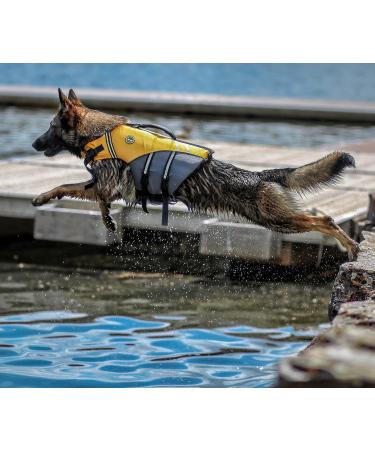 Vivaglory Sports Style Life Jacket for Large Dogs - Durable Adjustable Excellent Buoyancy Safe Fastening Yellow (L: 66-79 cm) - Buy Online on GoSupps.com