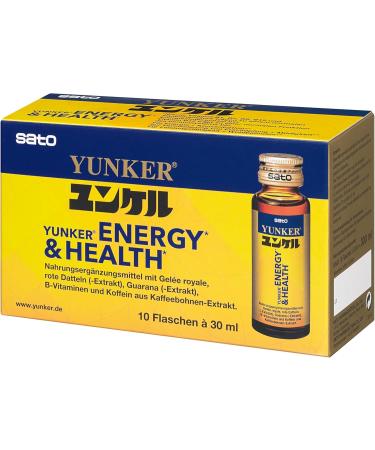 Sato Pharmaceutical Yunker Energy & Health 10 x 30 ml Nutrient tonic with zes vitamines plantenextracten & royal jelly - Buy Online on GoSupps.com