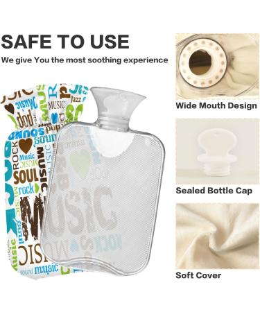 Buy Naanle Music Hot Water Bottle 1L Heat & Cold Therapy for Pain Relief | Transparent Bag Hand & Foot Warmer - Buy Online on GoSupps.com