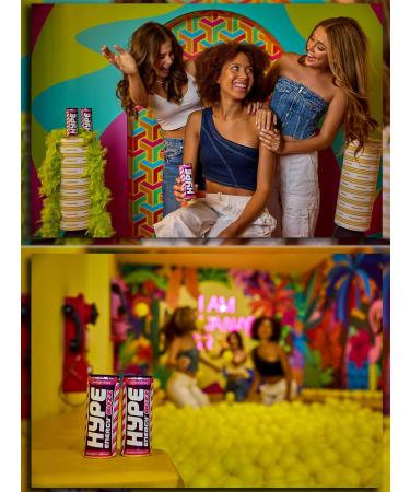 Hype Energy BUZZ MarshMallow Madness Energy Drink - 24x250ml | Caffeine, Taurine, and B-Vitamins | Vegan & Gluten Free | Berrylicious Marshmallow Flavor - Buy Online on GoSupps.com