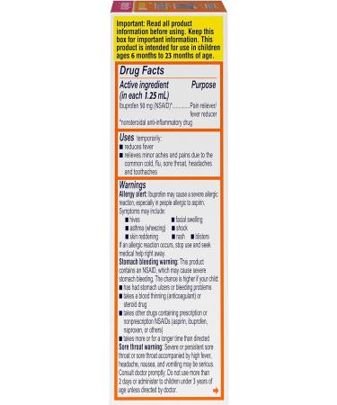 Infants' Motrin Concentrated Drops 0.5 oz, Berry Flavored | Fever Reducer with Ibuprofen - Pack of 1 - Buy Online on GoSupps.com