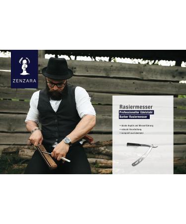 ZENZARA Professional Stainless Steel Barber Razor | Precision Shaving Tool for Barbers & Grooming Enthusiasts | International Shipping Available - Buy Online on GoSupps.com