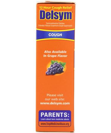 Delsym Adult 12 Hr Cough Relief Liquid Orange 15oz - Triple Pack (3X5oz) - Buy Online on GoSupps.com
