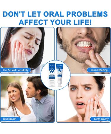 9.9% Nano Hydroxyapatite Toothpastes Fluoride Free Enamel Repair Toothpaste Natural Peppermint Fresh Breath Daily Use for Oral Health 240g(2pcs) 4.23 Ounce (Pack of 2) - Buy Online on GoSupps.com