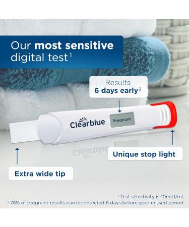 Clearblue Digital Ultra Early Pregnancy Test No Test Can Tell You Sooner 2 Digital Tests 2 Count (Pack of 1) - Buy Online on GoSupps.com