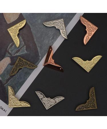 80-PCS Metal Book Corners  Small Book Corner Protector  Iron Corner Decorative for Scrapbook Photo Album Diary Cover Corner Scrapbook Album Menus Folder(Gold  Silver  Rose Gold  Antique Bronze) Gold  Silver  Rose Gold  A... - Buy Online on GoSupps.com