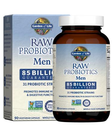 Garden of Life RAW Probiotics Men 85 Billion Live Cultures 90 Vegetarian Capsules
