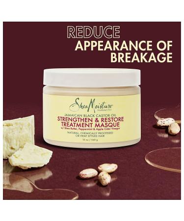 SheaMoisture Jamaican Black Castor Oil Treatment Masque 11.5oz - Paraben Free Hair Mask for Dry Hair - 12 Fl Oz - Buy Online on GoSupps.com
