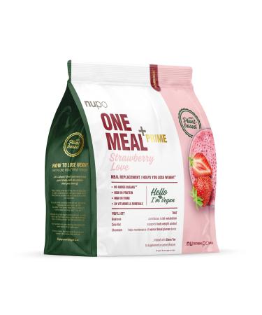 NUPO One Meal + Prime Vegan Shake-Strawberry I Dietary Schake For Losing I Delicious Meals Set Powers For Efficient Light Leave I 360G I Without Sugar Additional Added to Protein Strawberry Love 360 G (1 Series) - Buy Online on GoSupps.com