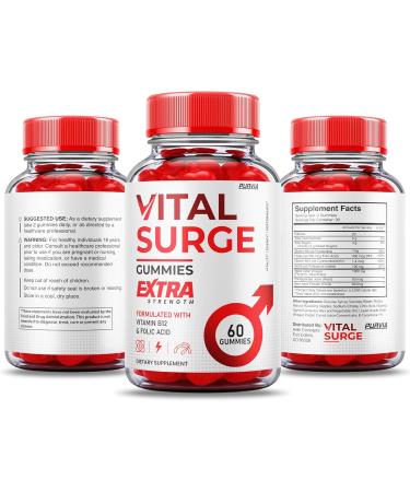 (5 Pack) Vital Surge Gummies - Official Formula - Maximum Strength Vital Surge Gummies Vitalsurge Vitamin Supplement Gummies Advanced Wellness Support Vital Surge Gummies Made in USA (300 Gummies) - Buy Online on GoSupps.com