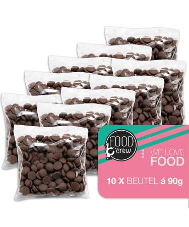 Food Crew 900g Belgian Dark Chocolate for Fondue & Fountains - 10 Individually Packaged Portion Bags - Perfect for New Year's Eve Celebrations - Buy Online on GoSupps.com