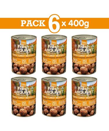 ARQUIVET Fresh Turkey Meatballs - Boxes of Turkey Broccoli and Pumpkin Meatballs - Pack of 6 units x 400g - Food - Buy Online on GoSupps.com