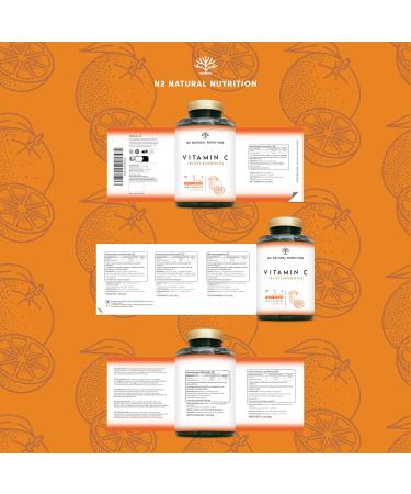 VITAMINE C 1000 mg DOSE LEV E + Bioflavono des - Vegan Puissant Vitamin C Pure - Antioxydant R duit la Fatigue Renforcement les D fenses - Acide Ascorbique 180 Capsules N2 Natural Nutrition - Buy Online on GoSupps.com
