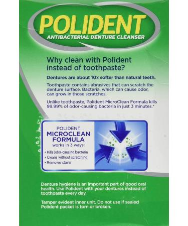 Polident Smokers Denture Cleanser 120 ea - Pack of 2 (240 Count) - Effective Denture Cleaning for Smokers - Buy Online on GoSupps.com