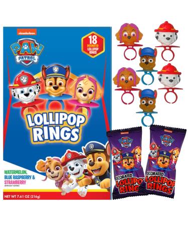 Assorted Flavor Decorated PAW Patrol Lollipops Rings