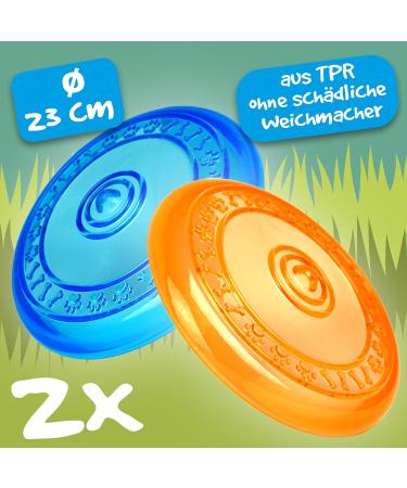Rootnoot Frisbee for Dogs | Soft Stable Floatable & Tooth-Gentle | Eco-Friendly Super Spar Set (2x Frisbee 2x Ball) - Buy Online on GoSupps.com