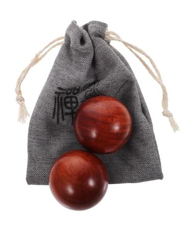 Frcolor 1 set handball Small wooden balls Massage balls made of wood wooden balls Massage practice training ball handballs made of wood hand-rolling balls massage devices.